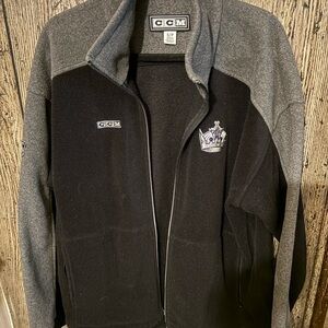 LA KINGS CCM Men's Black and Gray Jacket